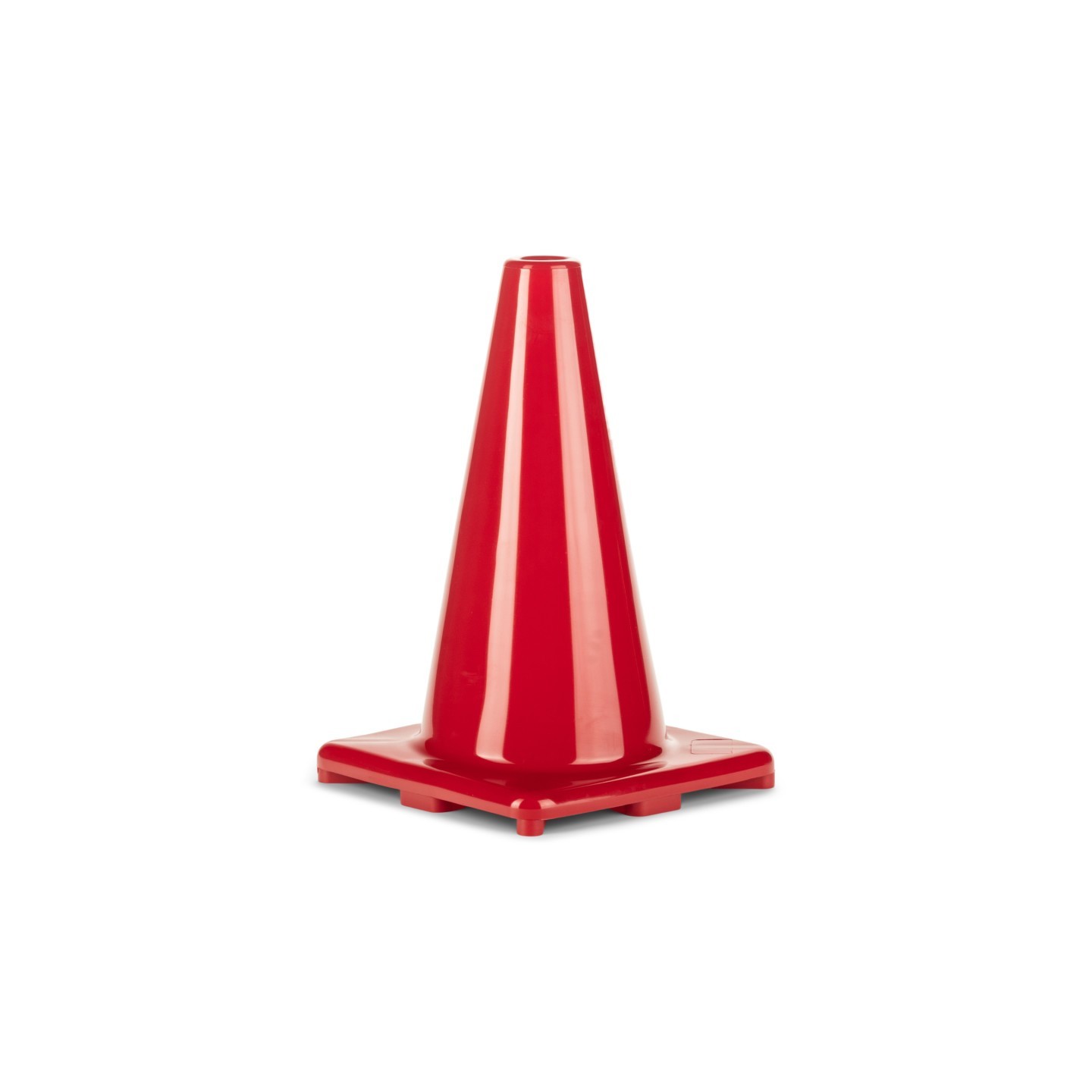 Champion Sports Hi-Visibility Flexible Vinyl Cone, Weighted, 12", Red