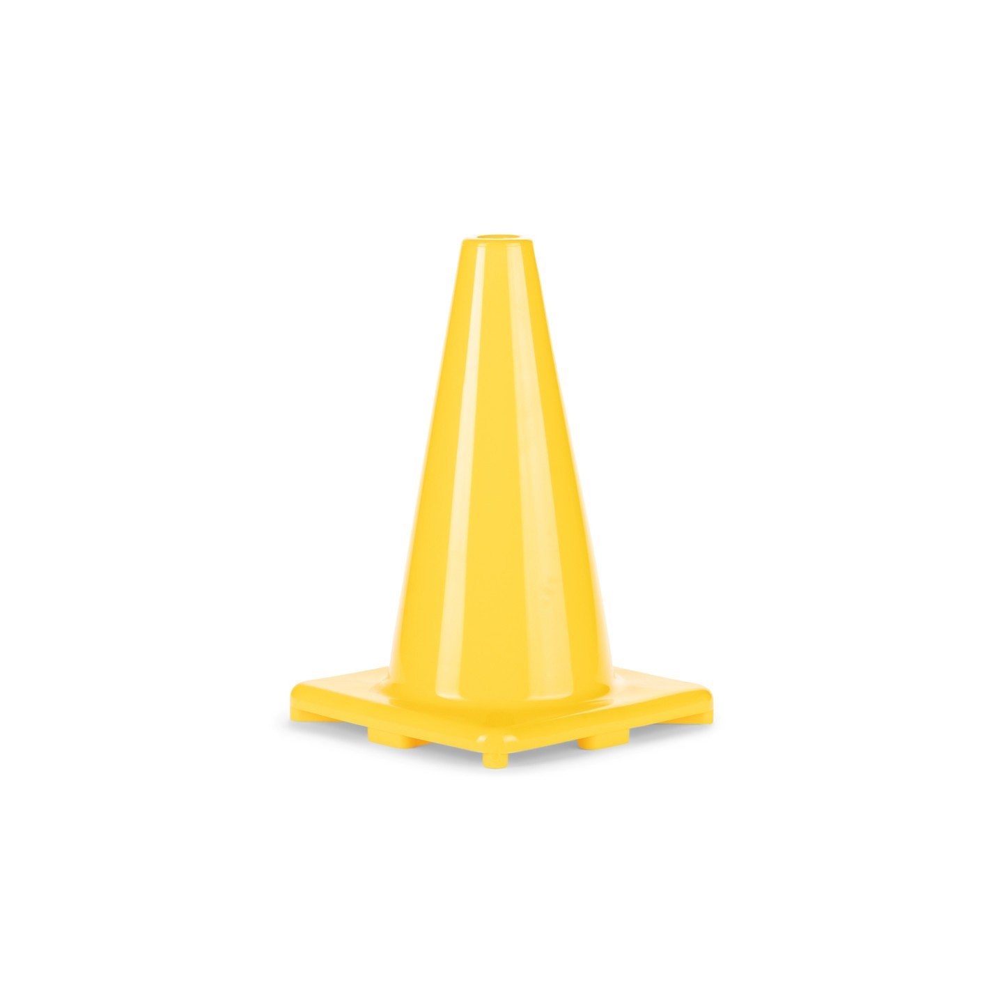 Champion Sports Hi-Visibility Flexible Vinyl Cone, Weighted, 12", Yellow