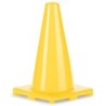 Champion Sports Hi-Visibility Flexible Vinyl Cone, Weighted, 12", Yellow