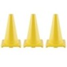 Champion Sports Hi-Visibility Flexible Vinyl Cone, 12", Yellow, Pack of 3