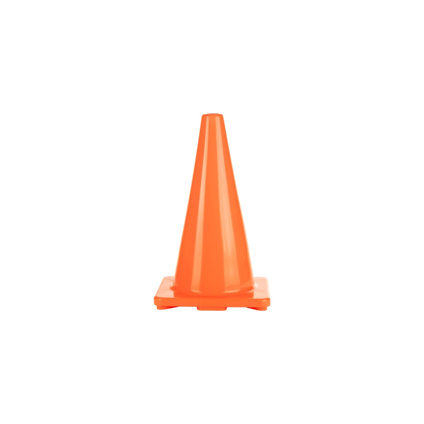Champion Sports Hi-Visibility Flexible Vinyl Cone, Weighted, Orange, 18" Length