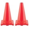 Champion Sports Hi-Visibility Flexible Vinyl Cone, 18" Orange, Pack of 2
