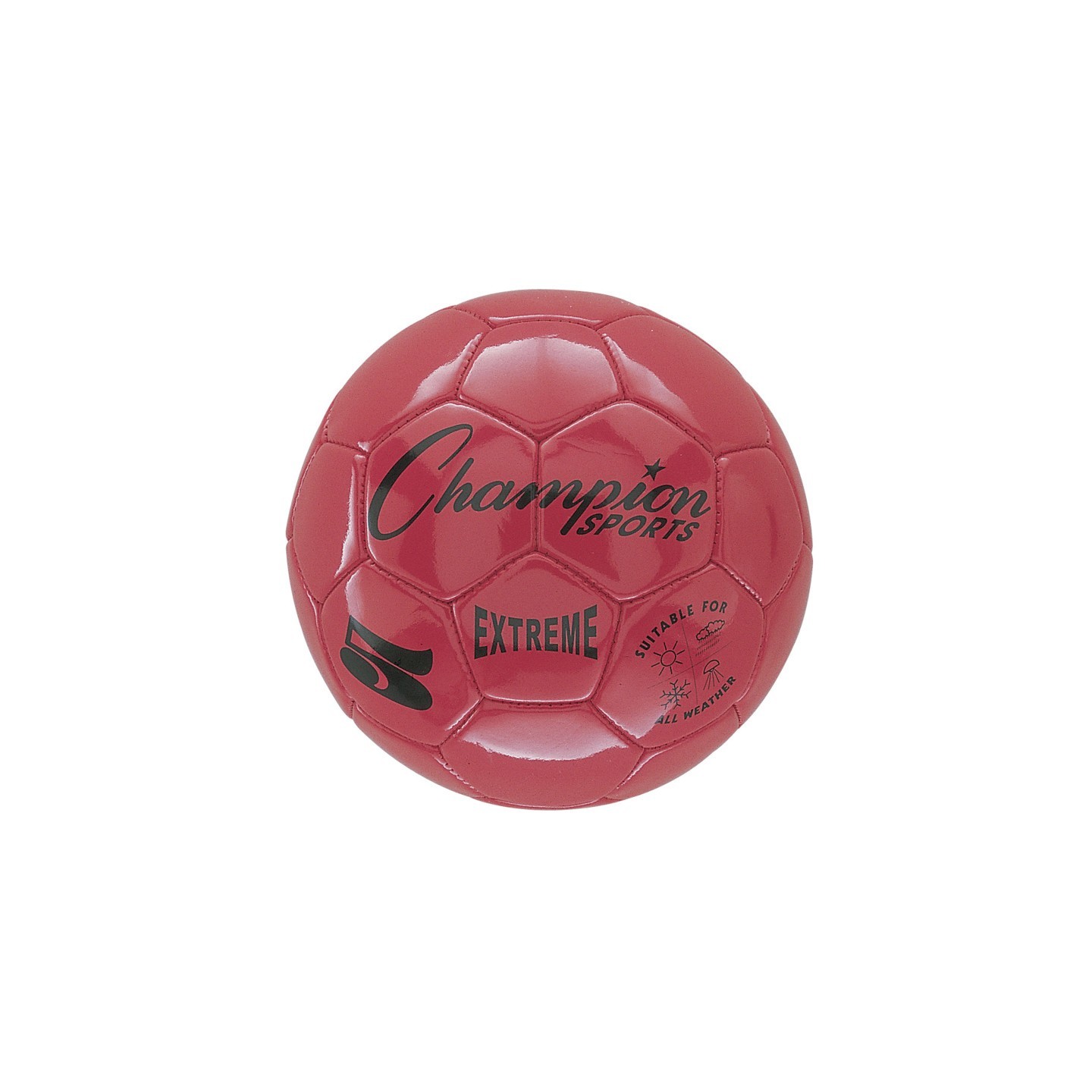 Champion Sports Extreme Soccer Ball, Size 5, Red