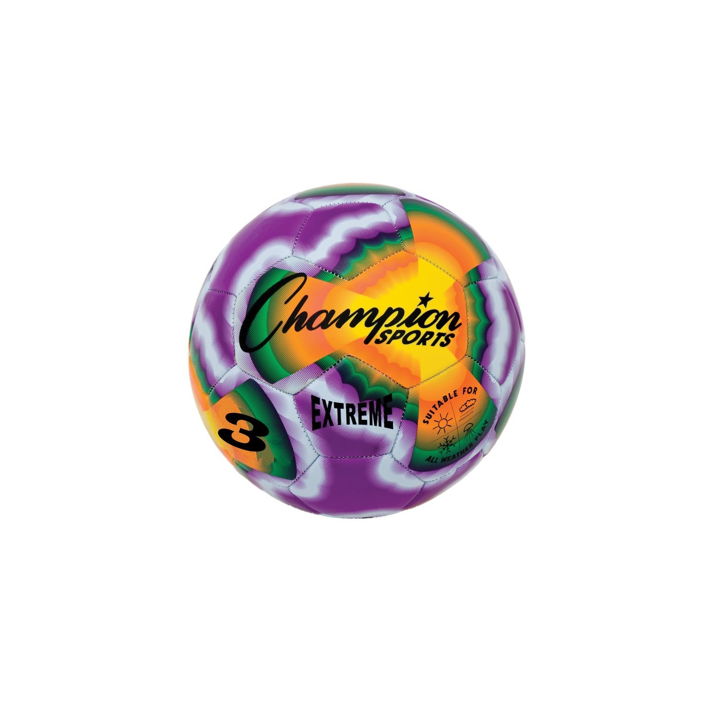 Champion Sports Extreme Tiedye Soccerball, Size 3