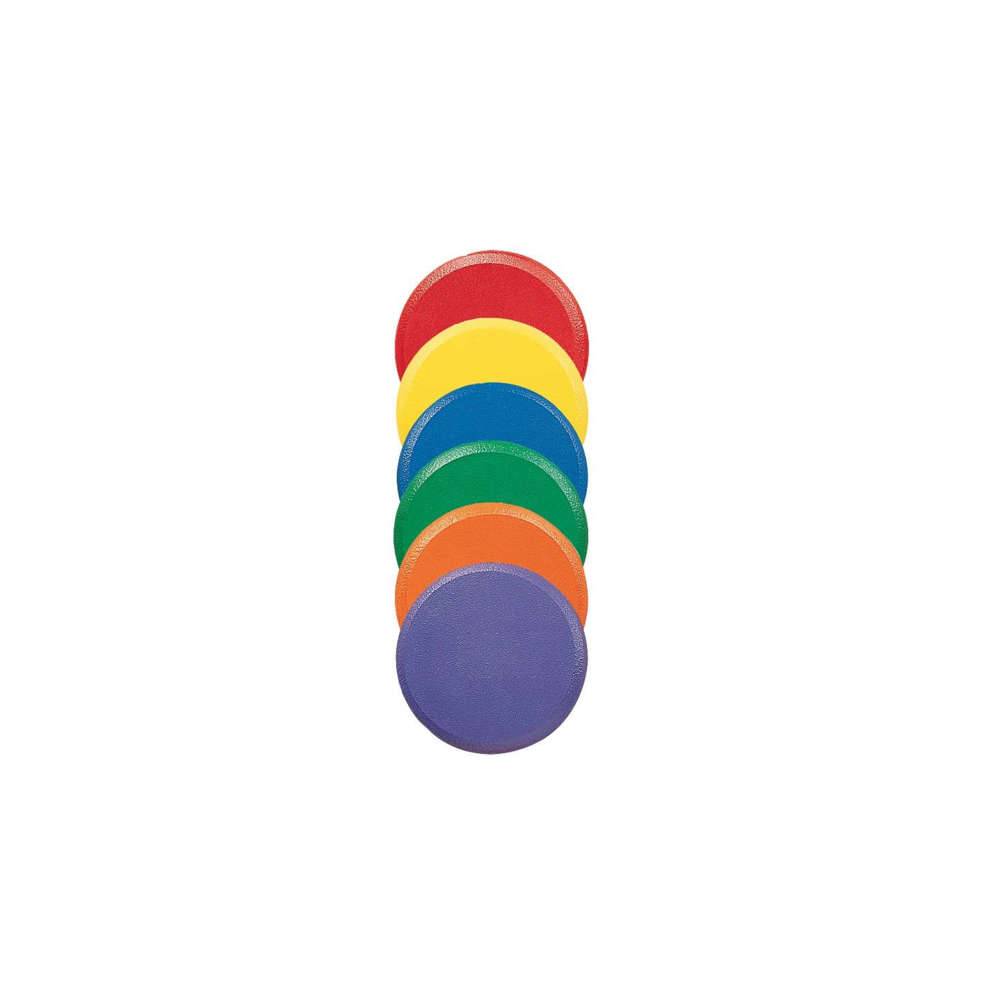 Champion Sports Rounded Edge 9" Foam Discs Set, 6 Colors