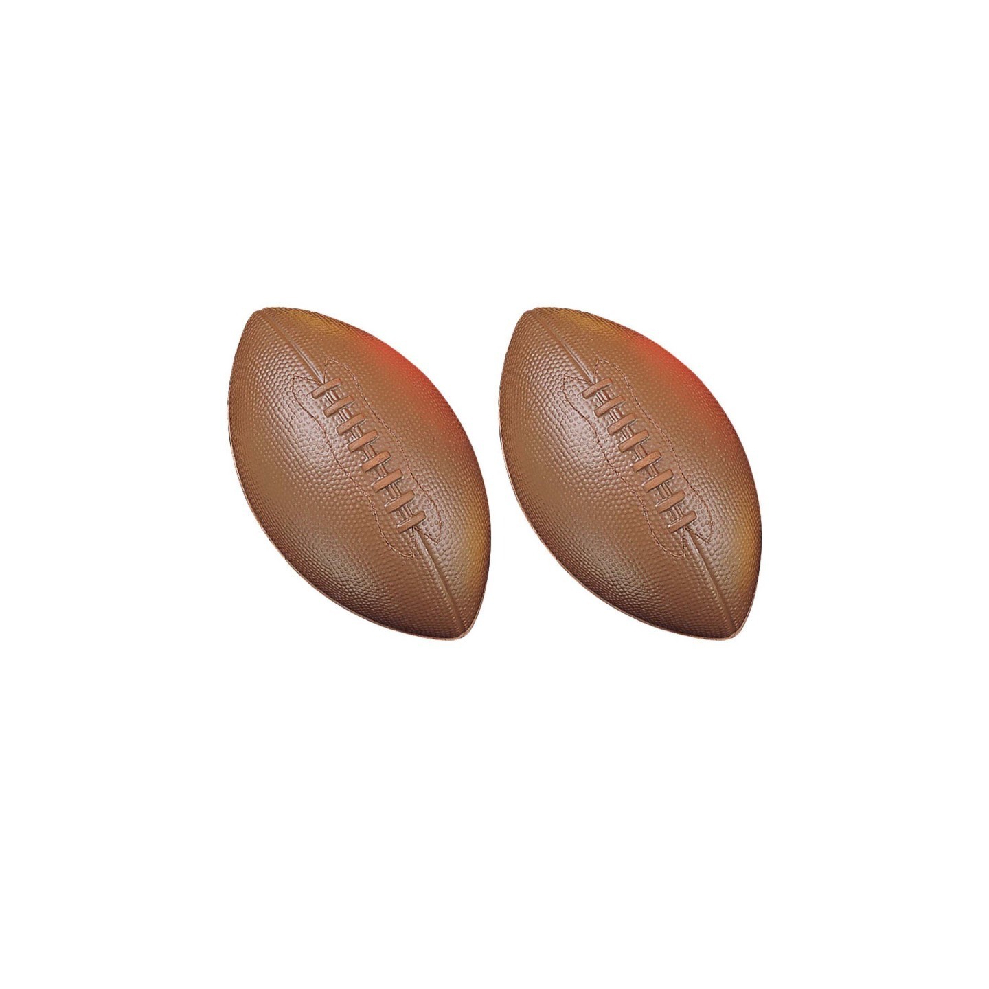 Champion Sports Coated High Density Foam Football, Pack of 2