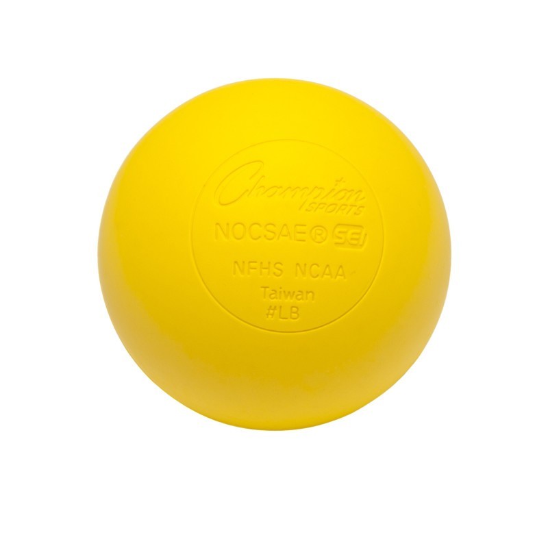 Champion Sports Official Size Lacrosse Balls, Yellow, Pack of 12