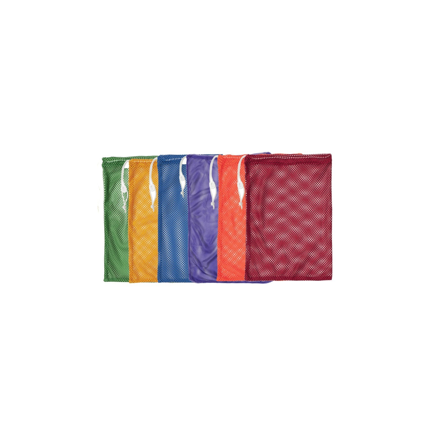 Champion Sports Mesh Equipment Bag, 12" x 18", Assorted Colors, Pack of 6