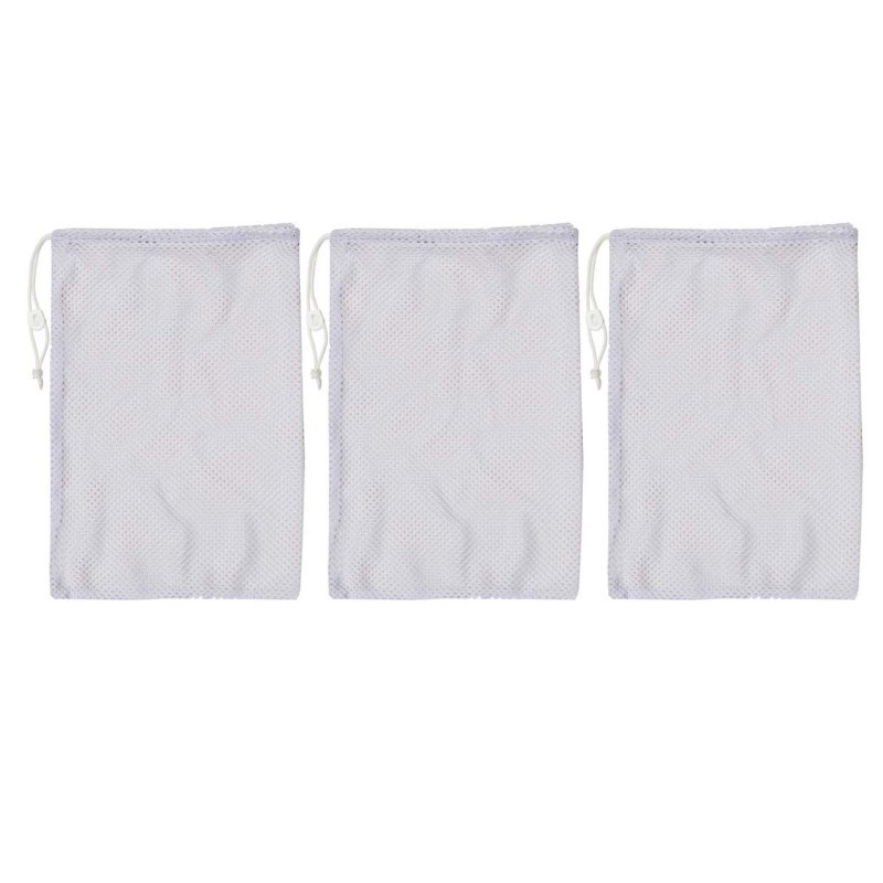 Champion Sports Equipment Bag, Mesh, 24" x 36", White, Pack of 3