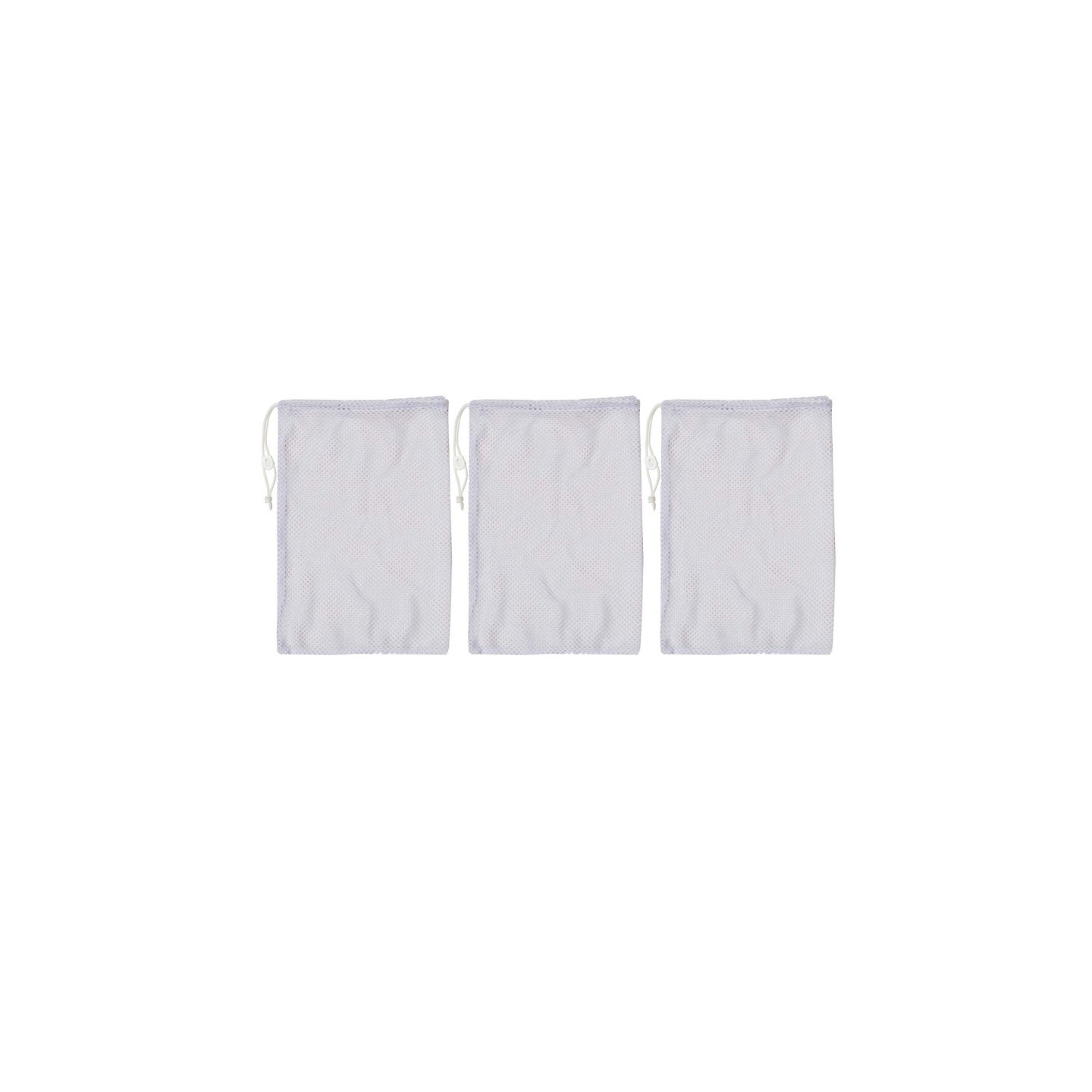 Champion Sports Equipment Bag, Mesh, 24" x 36", White, Pack of 3
