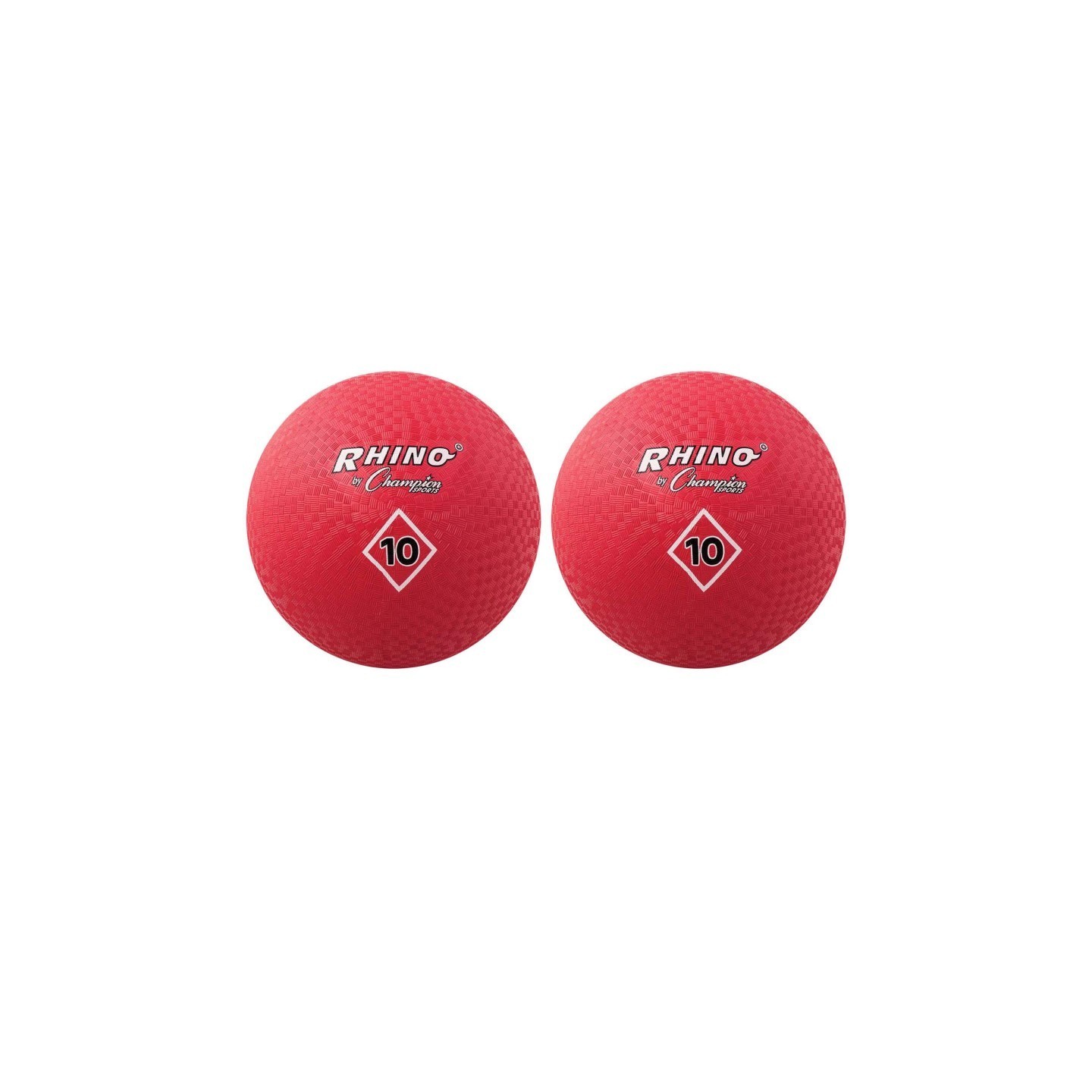 Champion Sports Playground Ball, 10", Red, Pack of 2