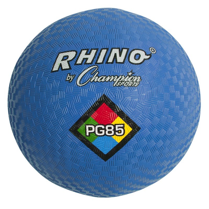 Champion Sports Rhino Playground Balls, 8-1/2"D, Two Ply, Nylon Wound, Blue