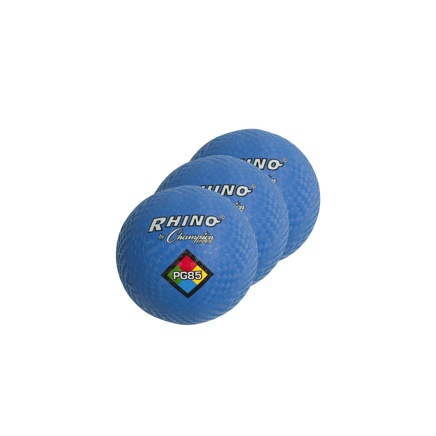 Champion Sports Playground Ball, 8-1/2", Blue, Pack of 3
