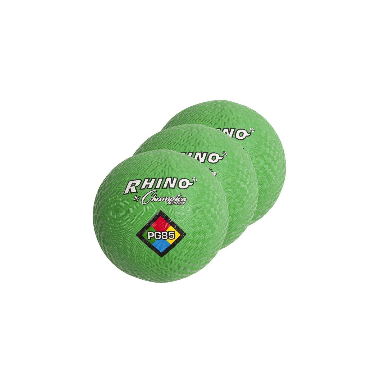 Champion Sports Playground Ball, 8-1/2", Green, Pack of 3