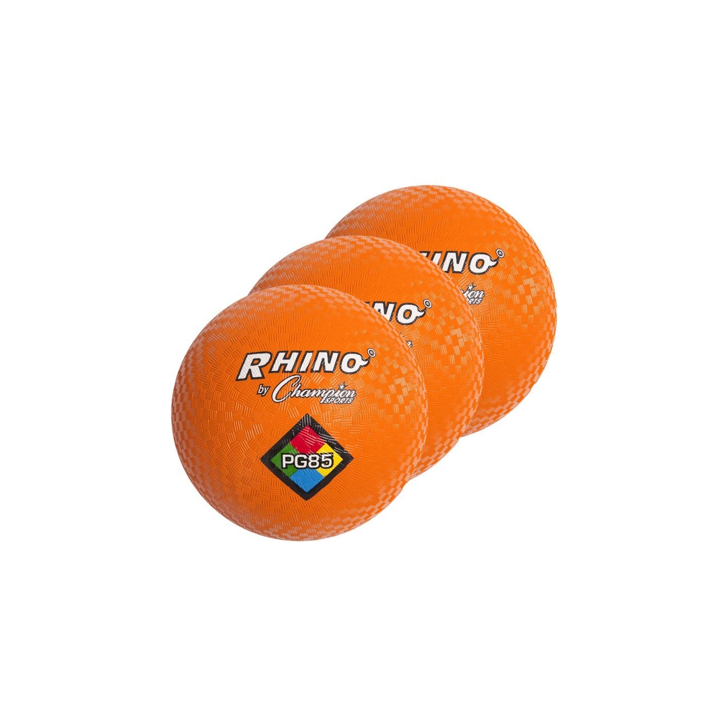 Champion Sports Playground Ball, 8-1/2", Orange, Pack of 3