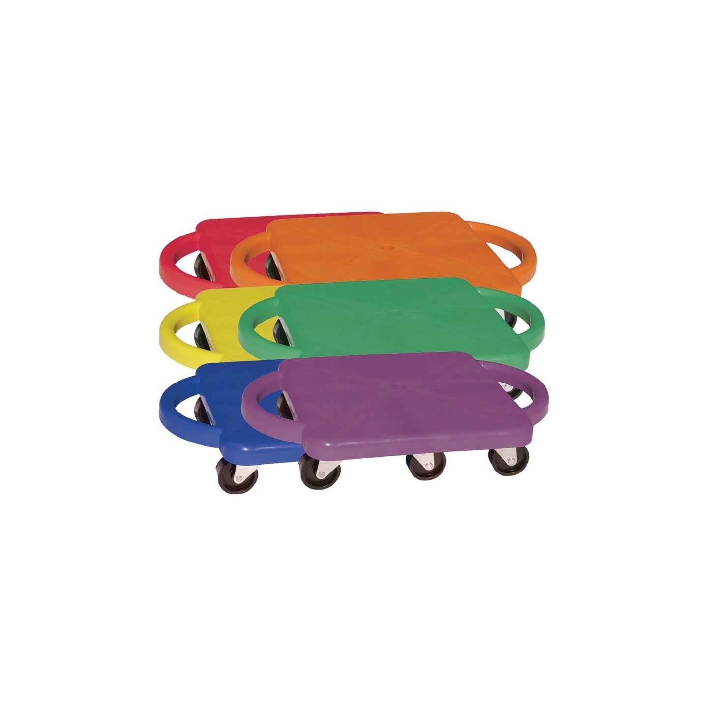 Champion Sports Plastic Standard Scooter Set with Handles, Set of 6