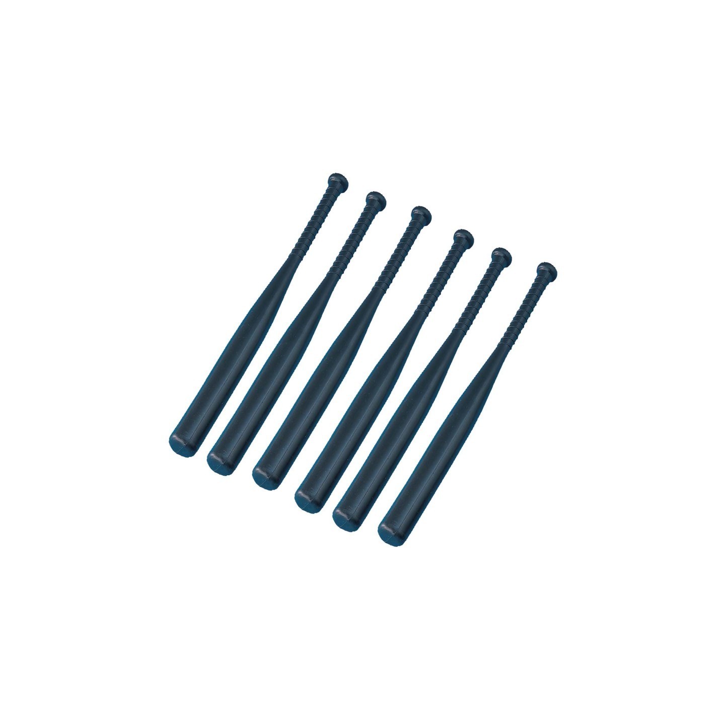 Champion Sports Solid Lightweight Plastic Bat, 28.5" Long, Black, Pack of 6