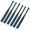 Champion Sports Solid Lightweight Plastic Bat, 28.5" Long, Black, Pack of 6