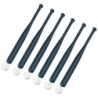 Champion Sports Plastic 28.5-Inch Baseball Bat & Ball Combo Set, 6 Sets