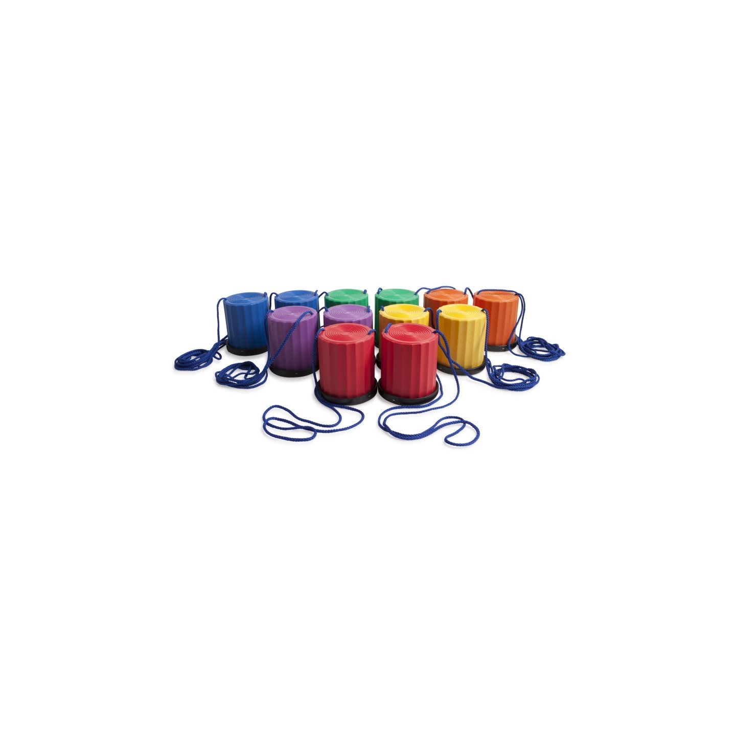 Champion Sports Plastic Platform Stilts, Assorted Colors, Set of 6