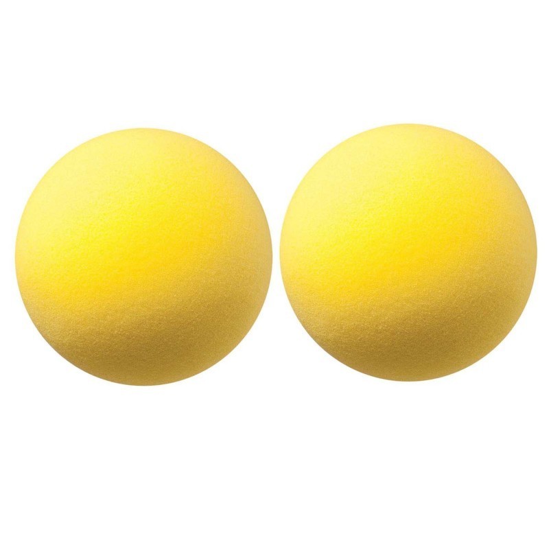 Champion Sports Uncoated Regular Density Foam Ball, 8-1/2", Yellow, Pack of 2