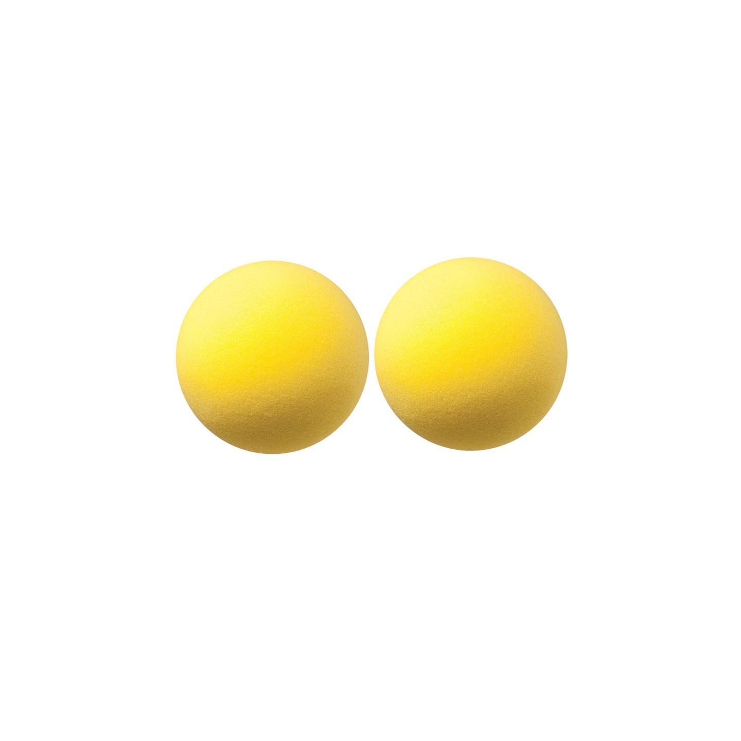 Champion Sports Uncoated Regular Density Foam Ball, 8-1/2", Yellow, Pack of 2