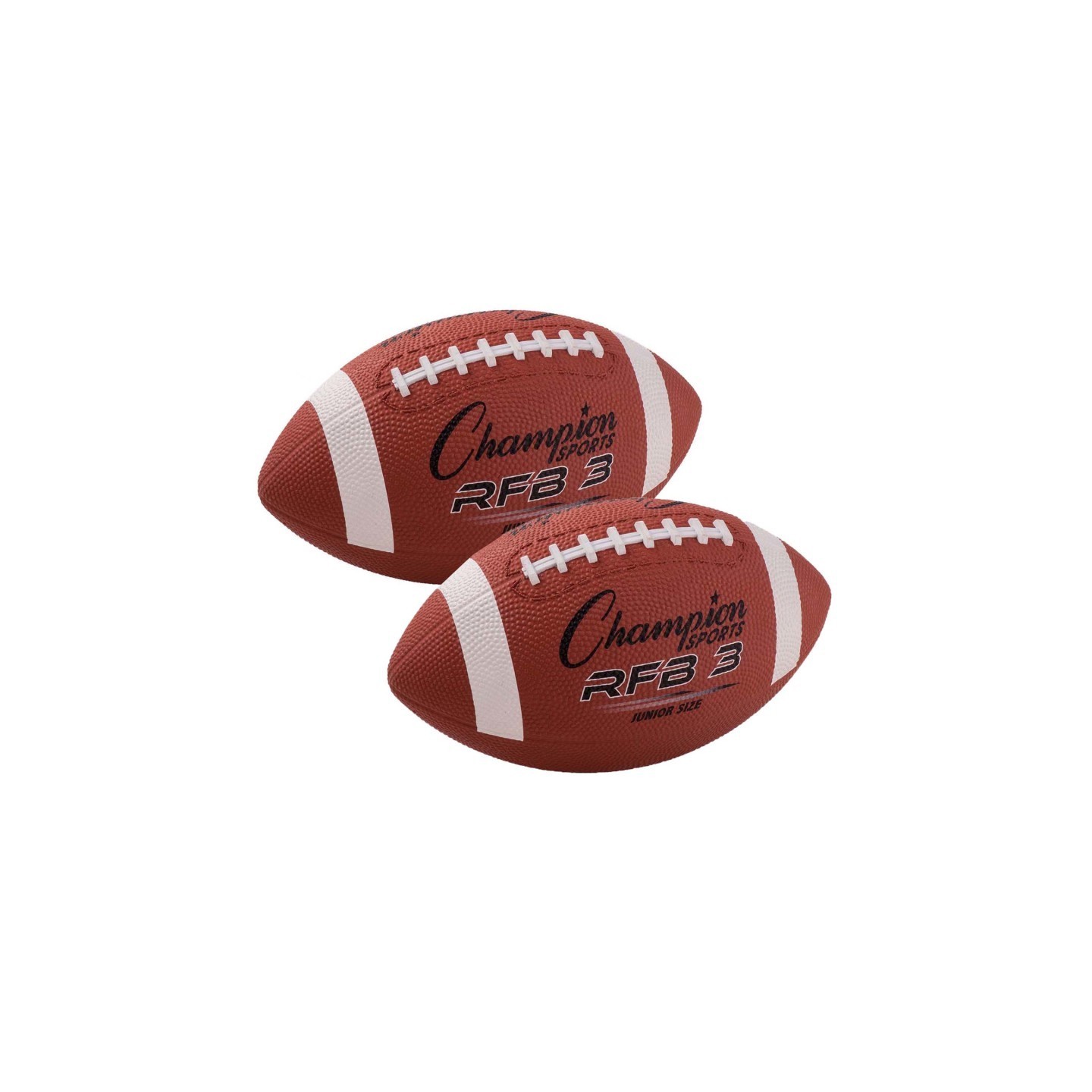 Champion Sports Rubber Football, Junior Size, Pack of 2