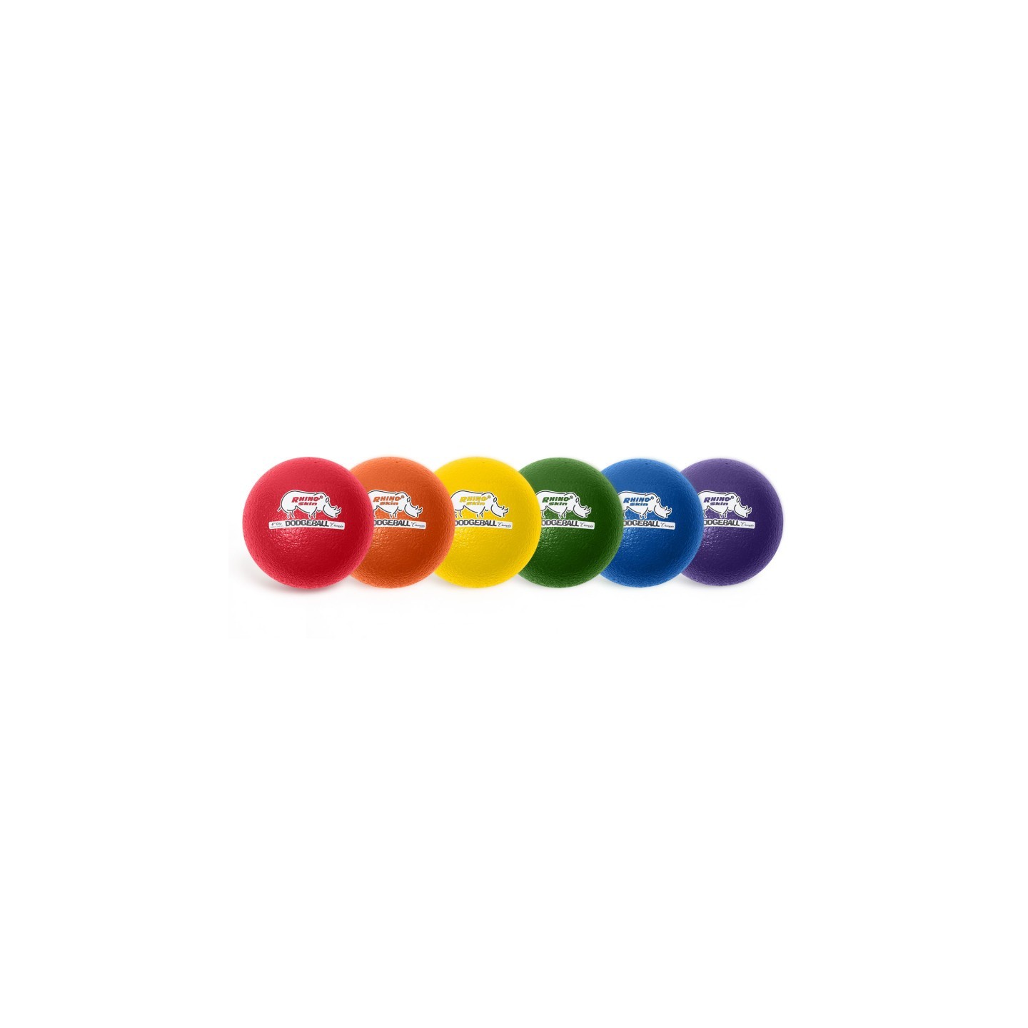 Champion Sports Rhino Skin® 6-Inch Low Bounce Dodgeball Set, Assorted Colors, Set of 6