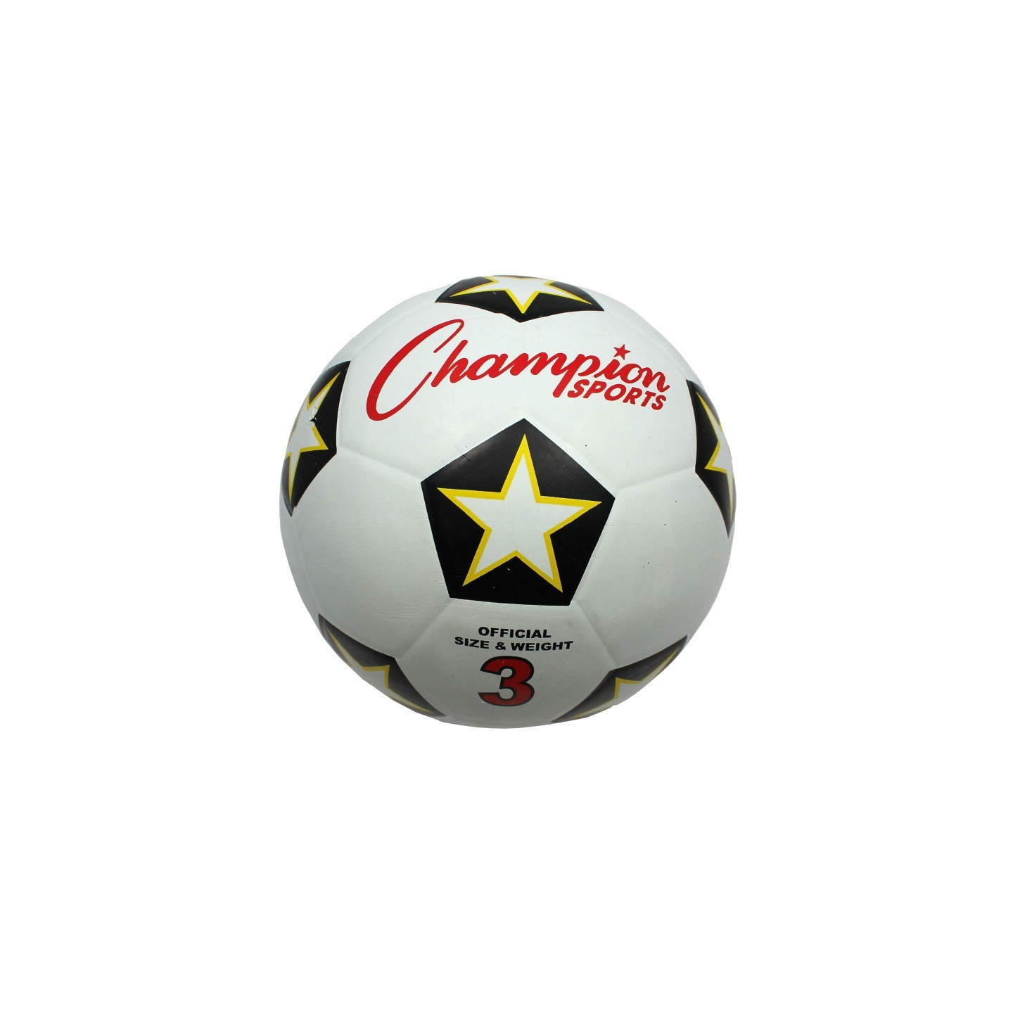 Champion Sports Rubber Cover Soccer Ball, Size 3