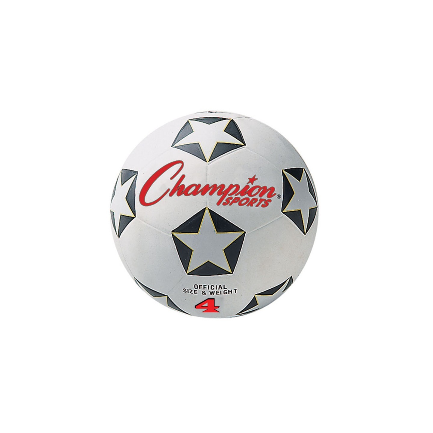 Champion Sports Rubber Cover Soccer Ball, Size 4