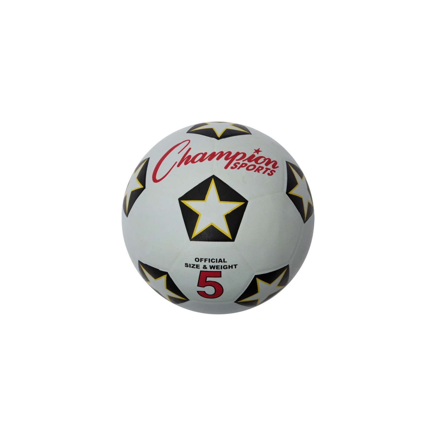 Champion Sports Rubber Cover Soccer Ball, Size 5
