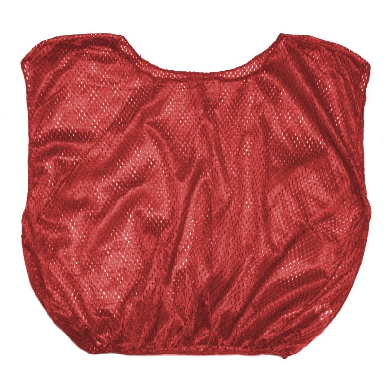 Champion Sports Practice Scrimmage Vest, Adult, Red, Pack of 12