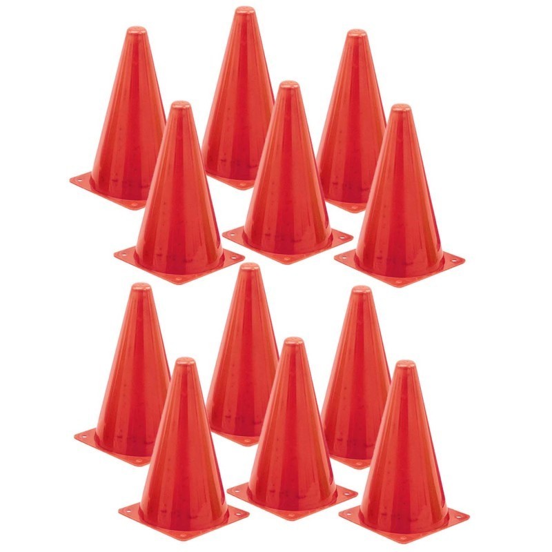Champion Sports Hi-Visibility 9" Safety Cone, Pack of 12