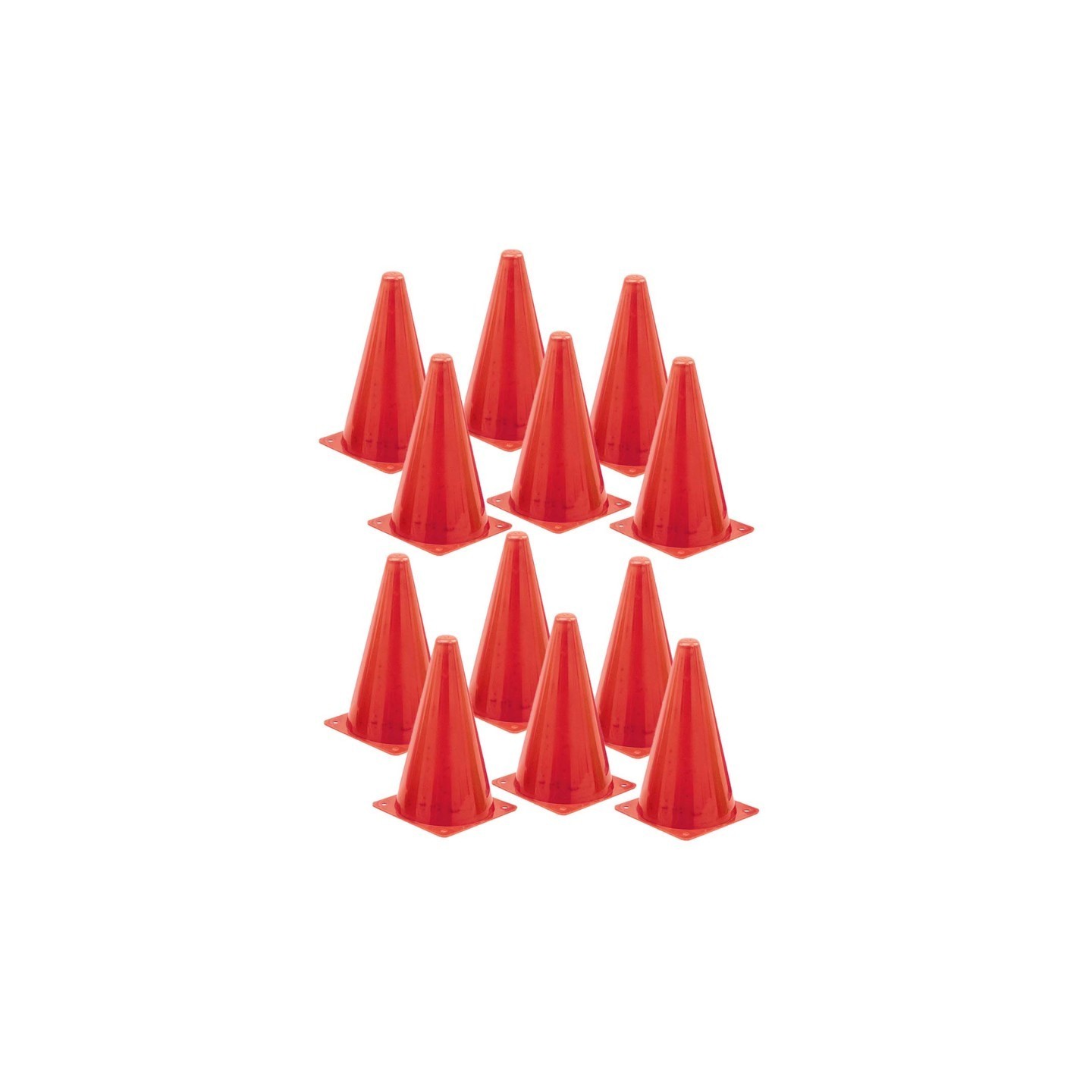 Champion Sports Hi-Visibility 9" Safety Cone, Pack of 12