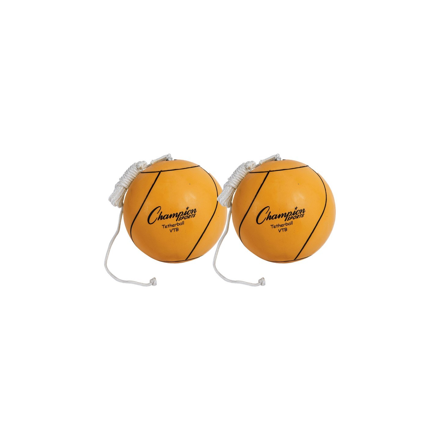 Champion Sports Tether Ball, Optic Yellow, Pack of 2