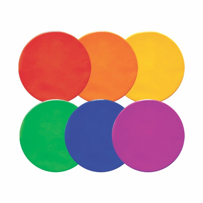 Champion Sports Extra Large Poly Spot Market Set, 12" Diameter, 6/Set