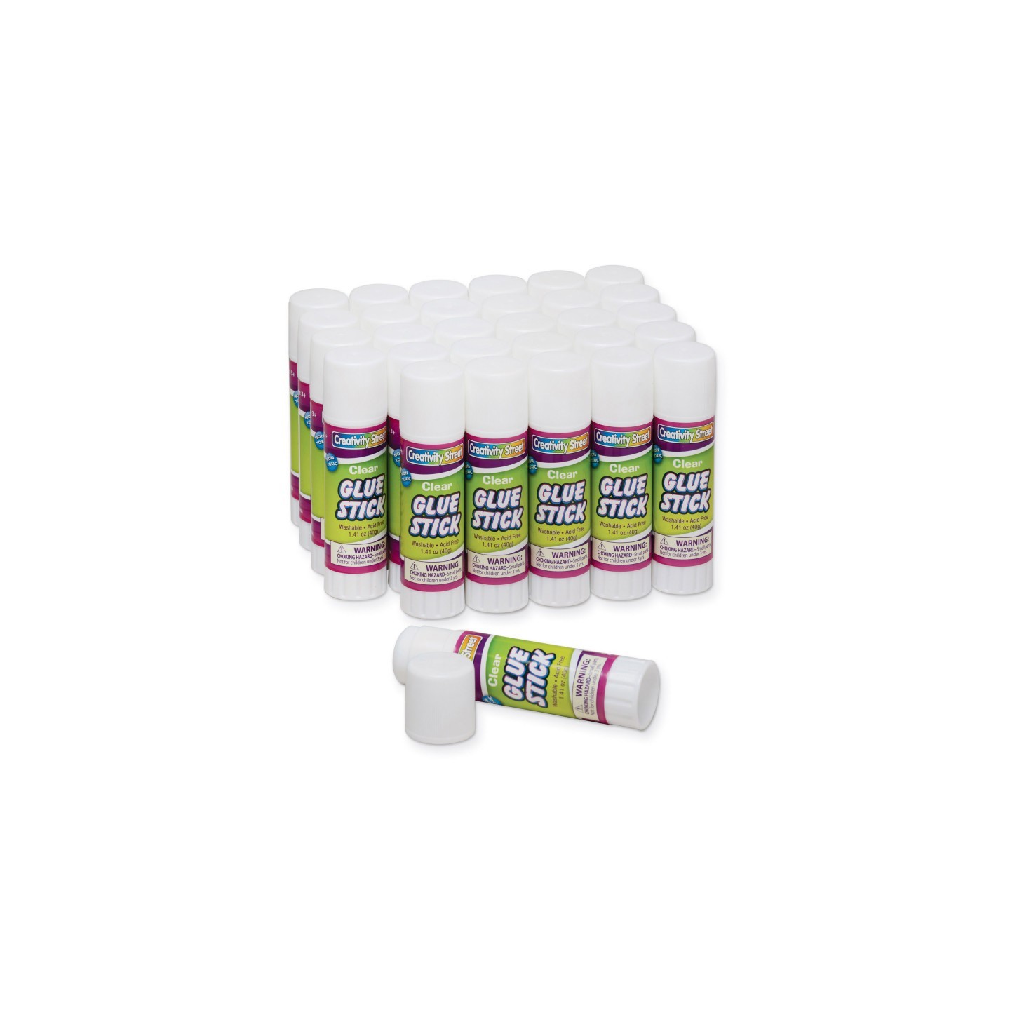 Creativity Street® Glue Sticks, Clear, 1.41 oz., 30 Count