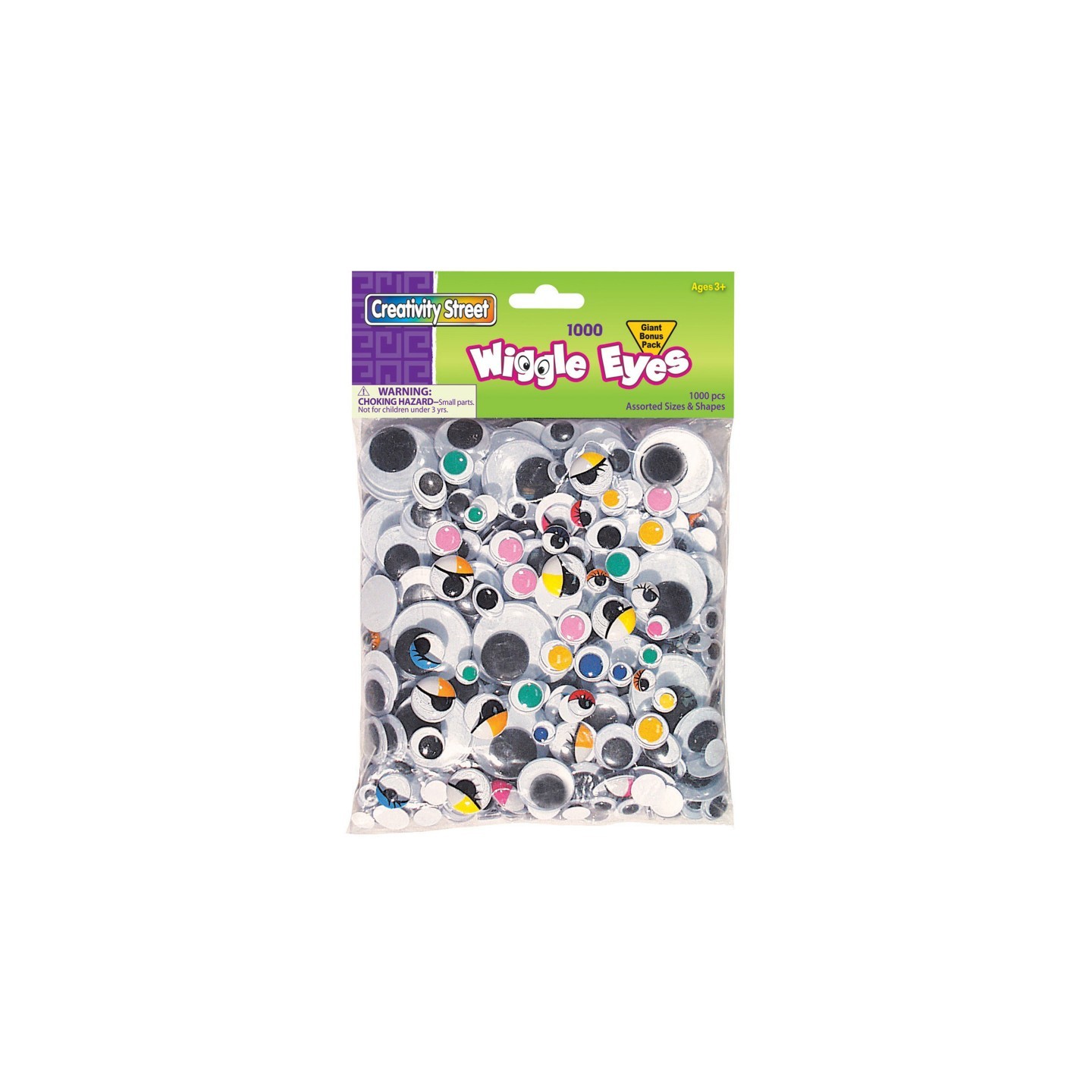 Creativity Street® Wiggle Eyes Classroom Pack, Assorted Colors, Shapes & Sizes, 1000 Pieces