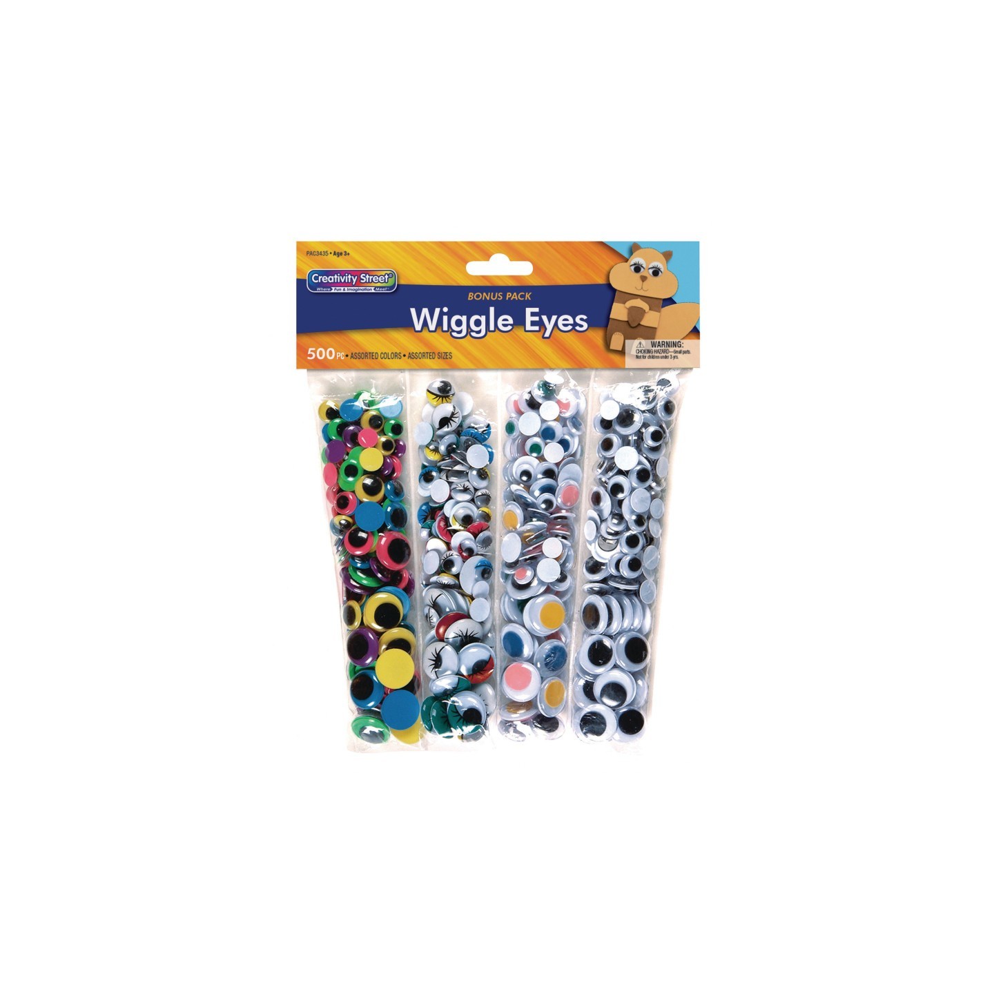 Creativity Street® Wiggle Eyes, Assorted Colors & Sizes, 500 Pieces