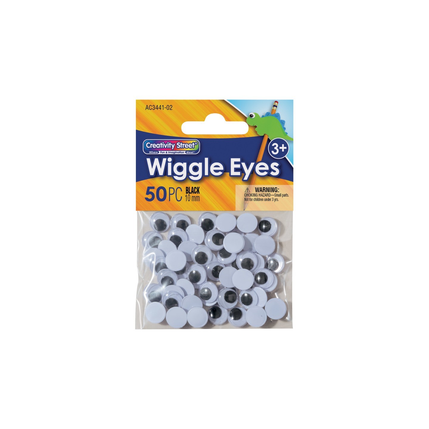 Creativity Street® Wiggle Eyes, Black, 10 mm, 50 Pieces