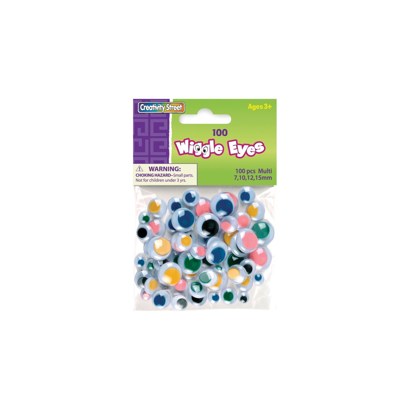 Creativity Street® Wiggle Eyes, Multi-Color, Assorted Sizes, 100 Pieces
