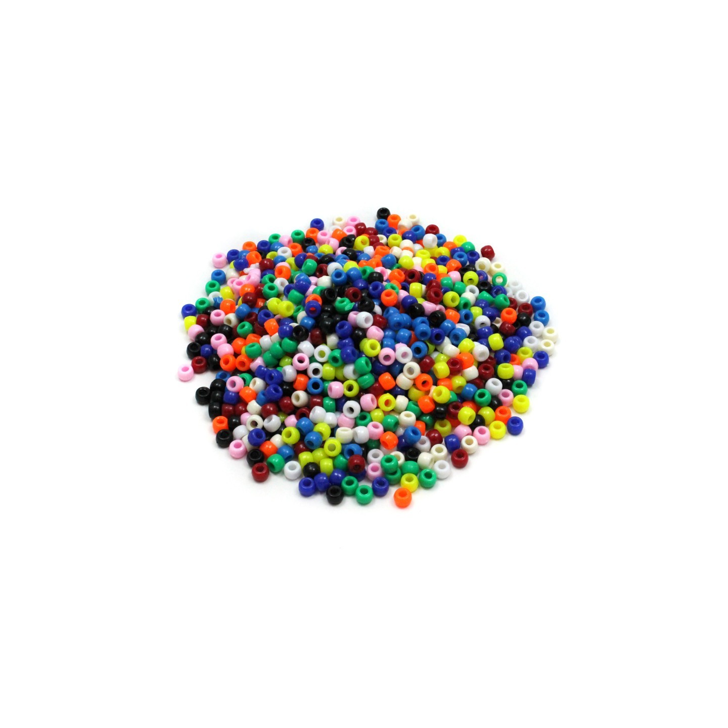 Creativity Street® Pony Beads, Assorted Bright Hues, 6 mm x 9 mm, 1000 Pieces