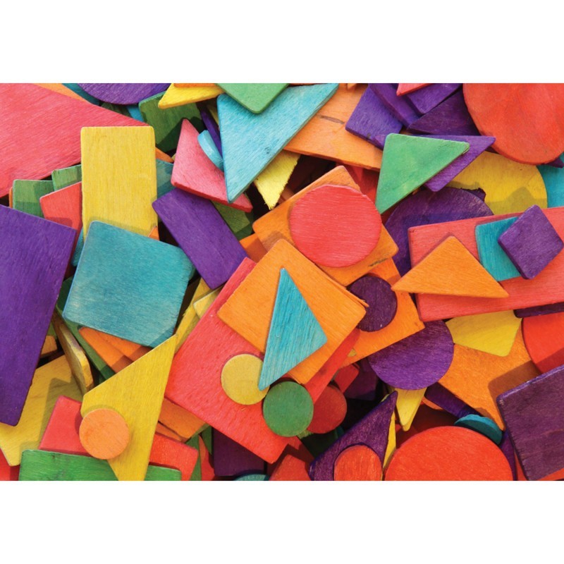 Creativity Street® Wood Geometric Shapes, 1/2" to 2", 200 Pieces