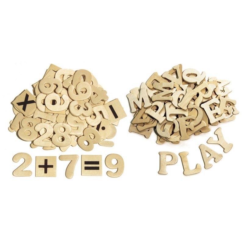 Creativity Street® Letters and Numbers, Natural Wood, 1.5", 200 Pieces