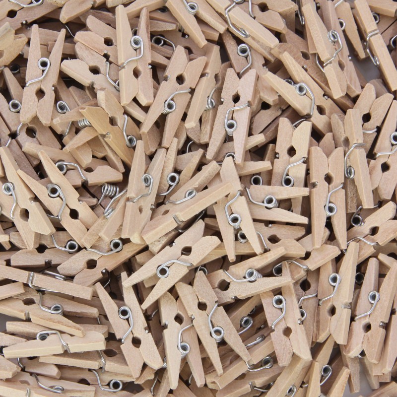 Creativity Street® Mini Spring Clothespins, Natural, 1", 250 Pieces