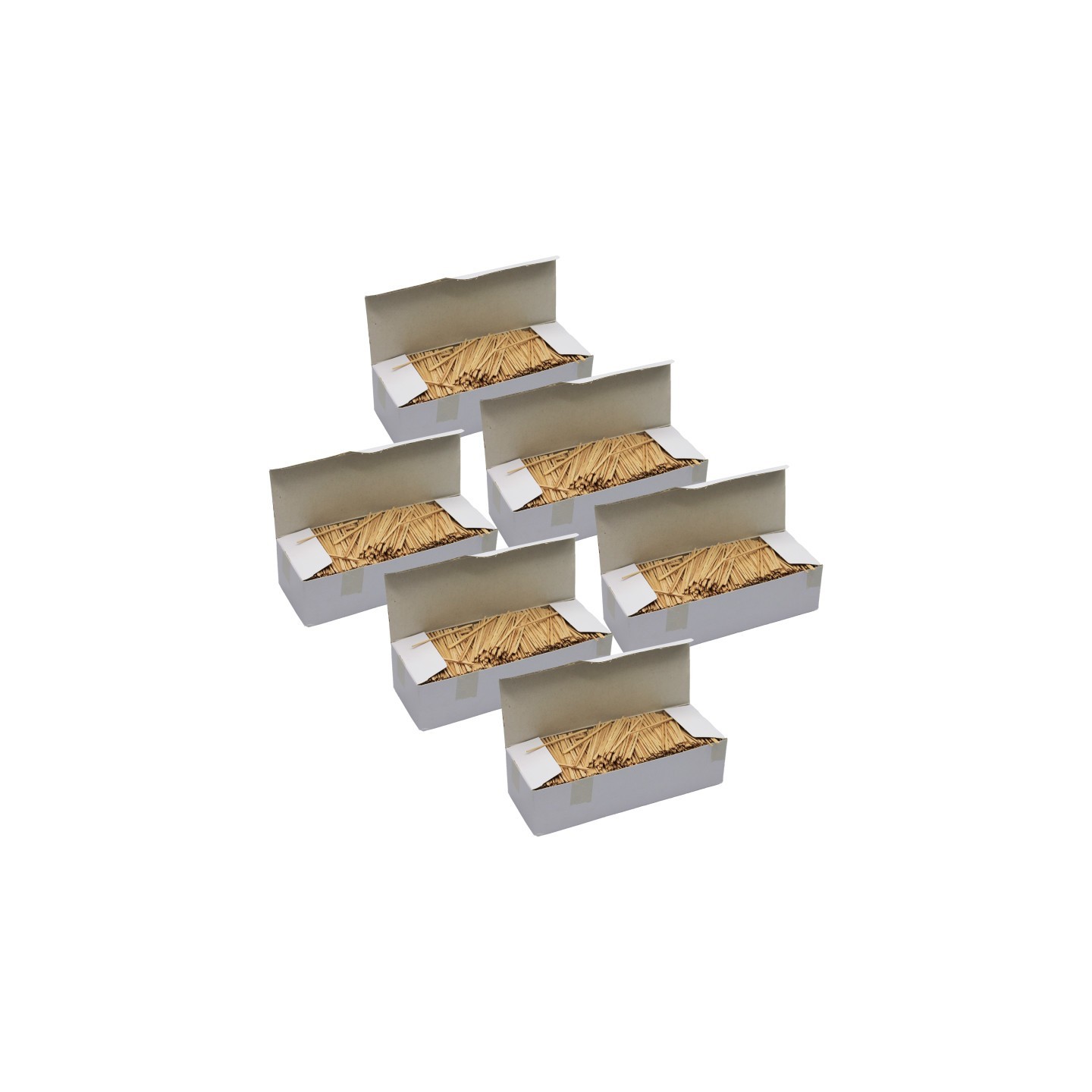 Creativity Street® Natural Toothpicks, Flat, 2.25", 2500 Per Pack, 6 Packs