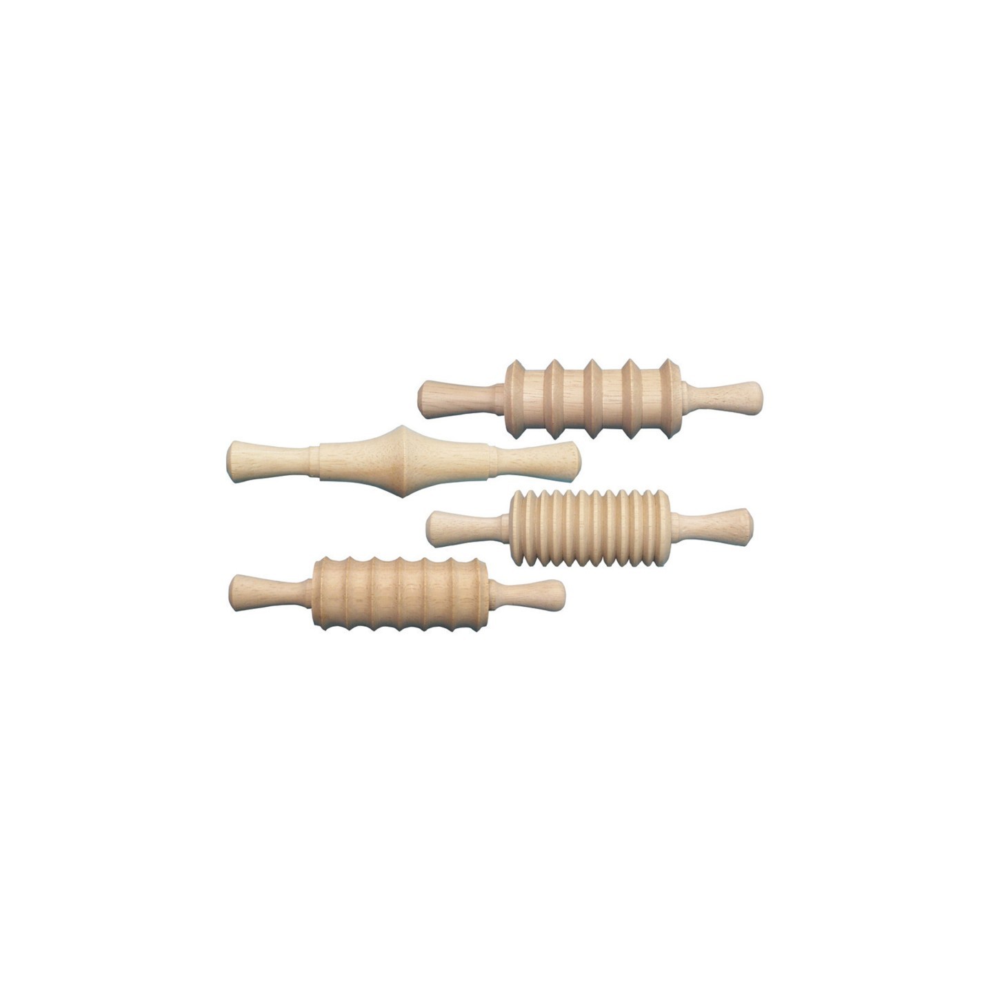 Creativity Street® Wood Rolling Pin Set, 4 Patterns, 6", 4 Pieces