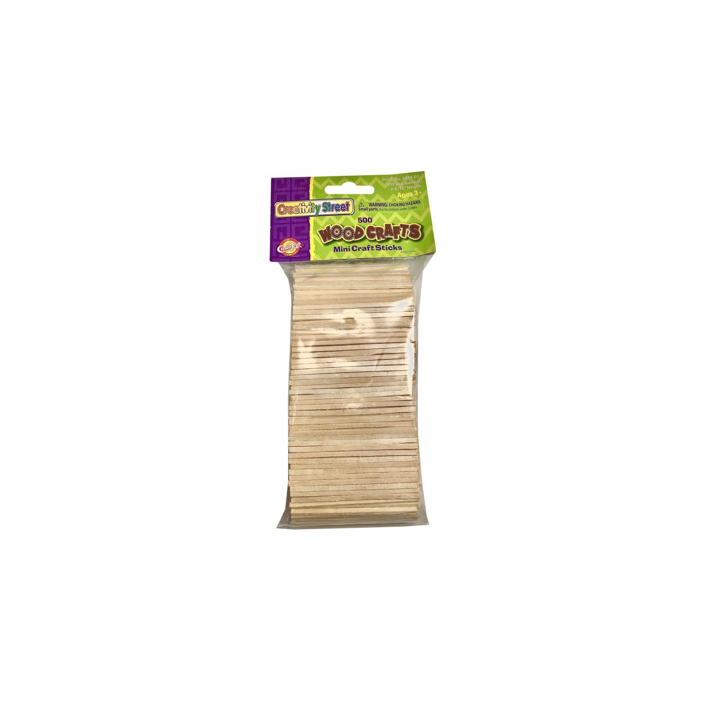 Creativity Street® Mini Craft Sticks, Natural, 2-9/16", 500 Pieces