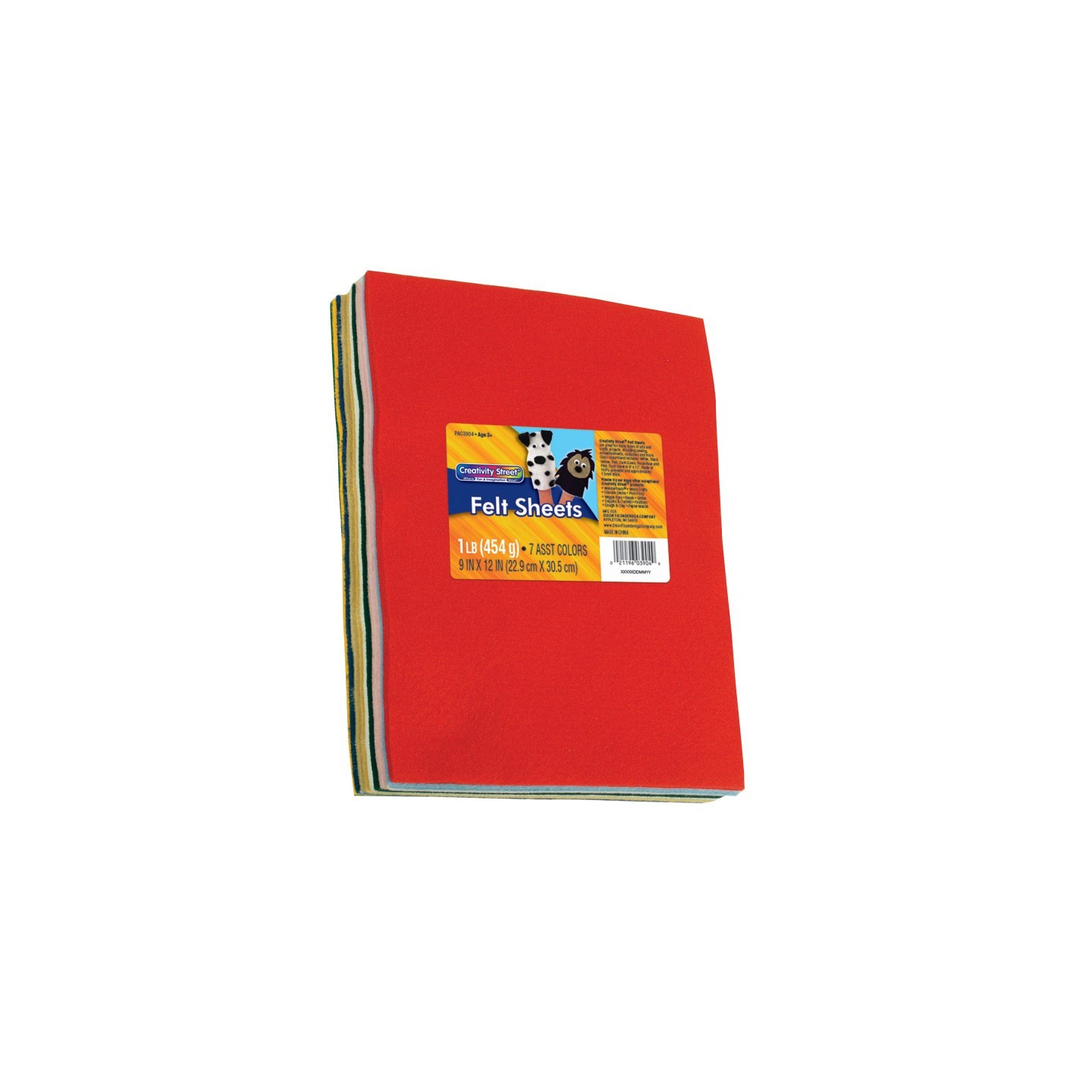 Creativity Street® Felt Sheets, 7 Assorted Colors, 9" x 12", 1 lb.