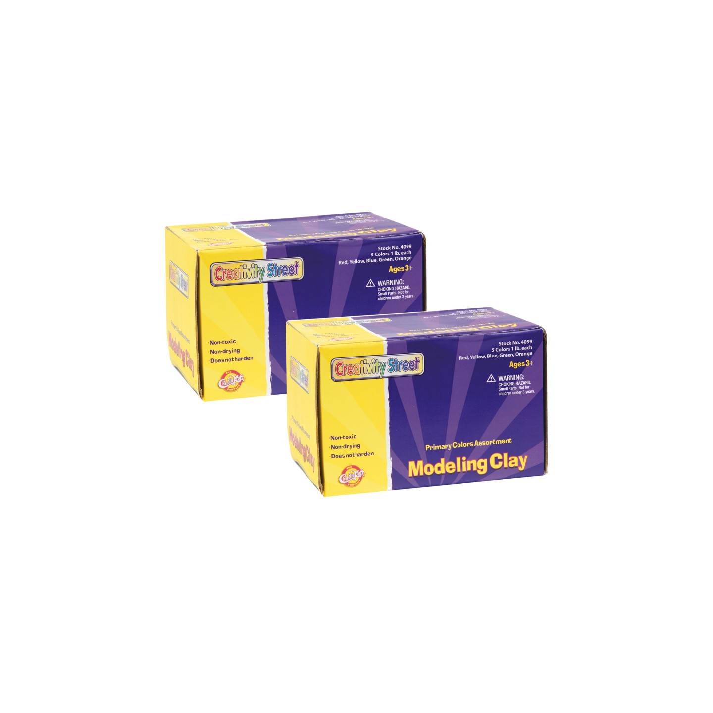 Creativity Street® Modeling Clay, 5 Primary Color Assortment, 5 sticks/5 lbs. Per Set, 2 Sets